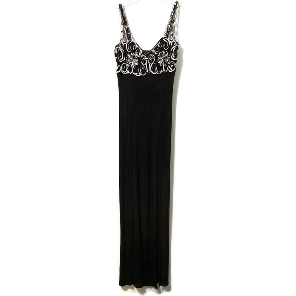 Vintage Marnie West Nightgown Dress Black Size 10